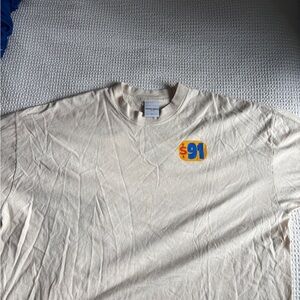 Cream Graphic T-Shirt with Logo